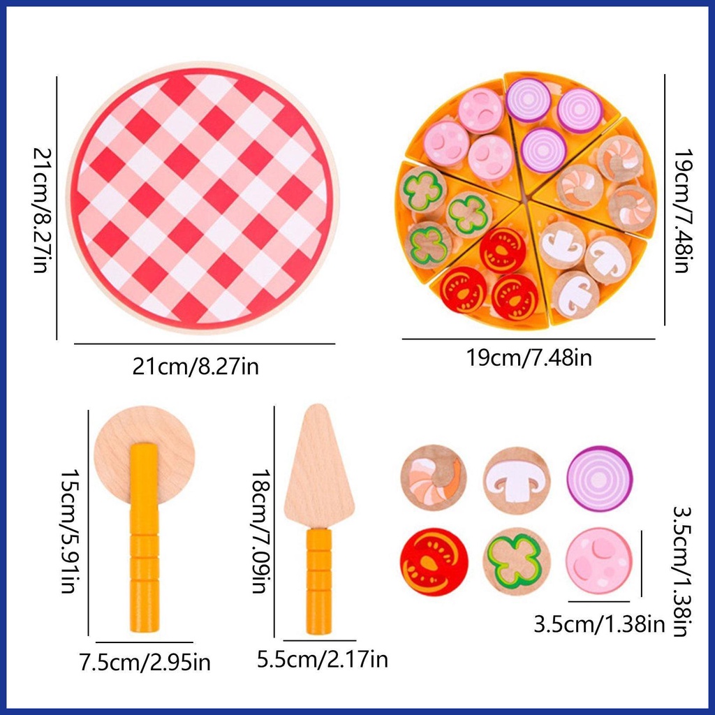 Bộ Đồ Chơi Cắt Bánh Pizza Bằng Nhựa Cho Bé