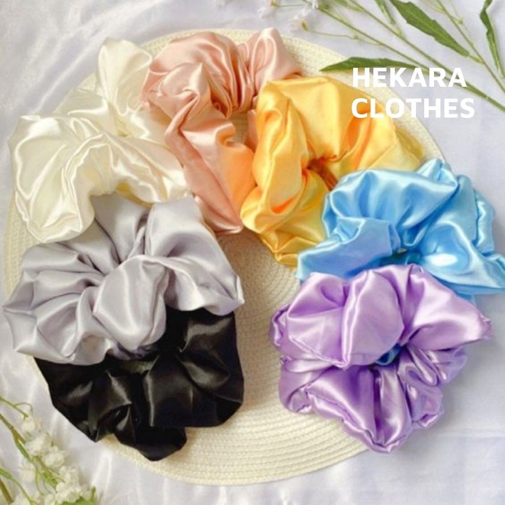 Scrunchies dây buộc tóc xinh xắn chất dày, HEKARA Clothes