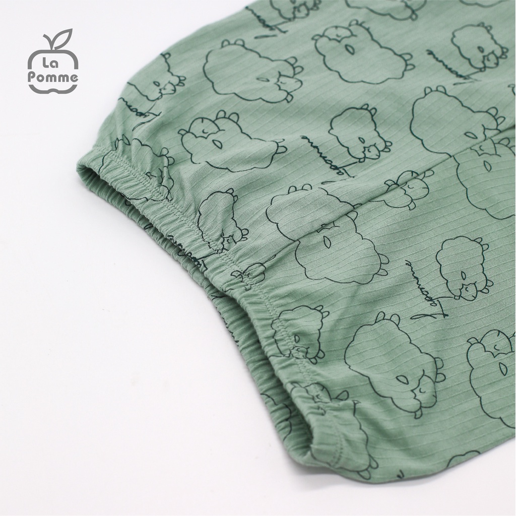 SL205 Bộ quần áo dài tay Đàn cừu nhỏ La Pomme màu Hồng sen/Xanh/Nâu/Hồng Đất