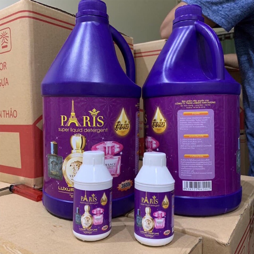 Nước Giặt Xả Paris 5L Hương Nước Hoa, Nước Giặt Paris, Không Hoá Chất, An Toàn Cho Da, Tẩy Siêu Sạch