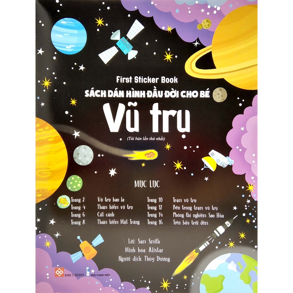 Sách Dán Hình Đầu Đời - Vũ Trụ - First Sticker Book