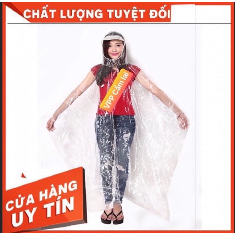 Áo mưa cánh dơi trong suốt nhựa dẻo