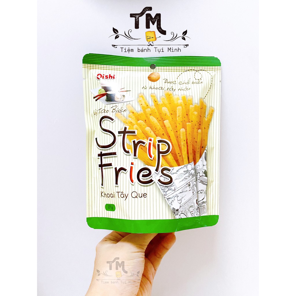 Snack khoai tây que oishi strip fries vị tảo biển (gói 27g)