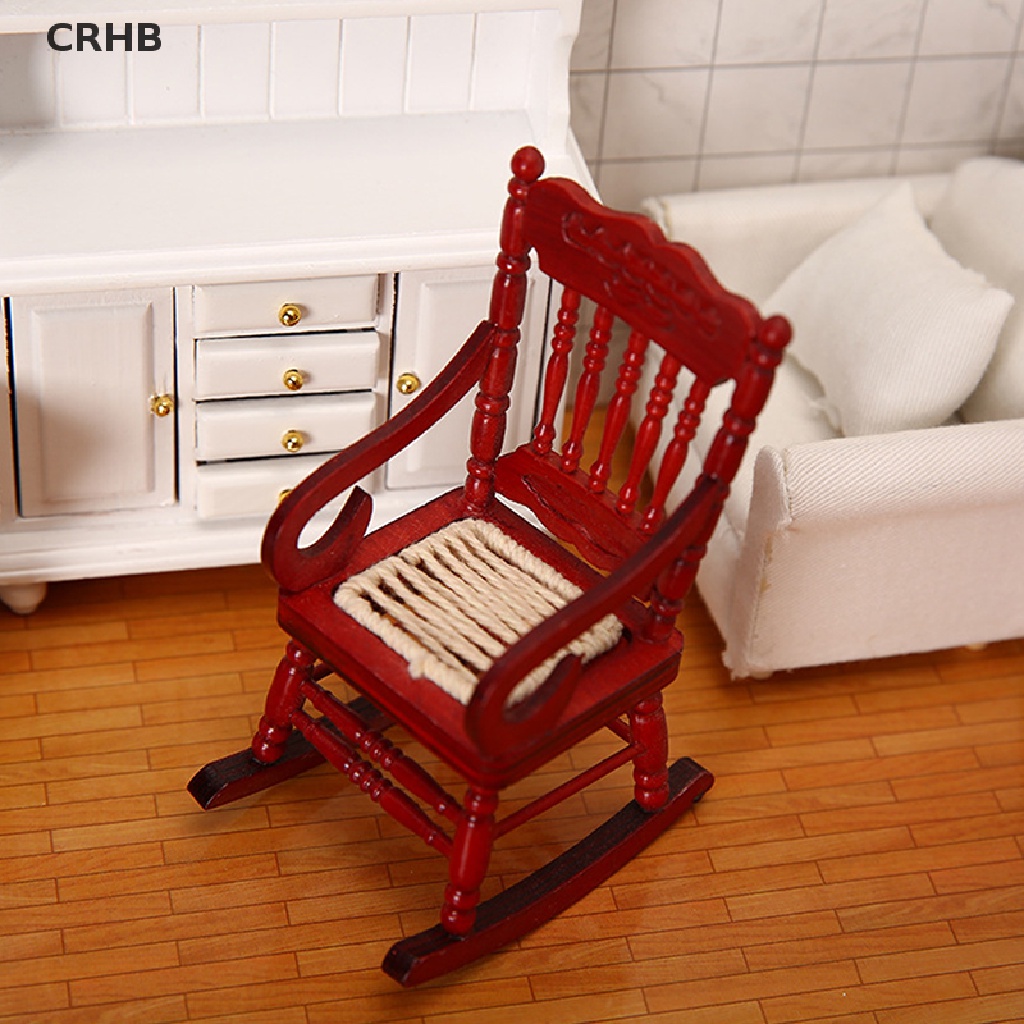 Mô Hình Ghế Gỗ Mini Tỉ Lệ 1 / 12 Trang Trí Nhà Búp Bê Mới