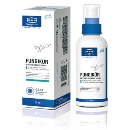 [HÀNG CHÍNH HÃNG 100% ]Dung Dịch xịt nấm Alkin Fungikur cho chó mèo  chai 50ml