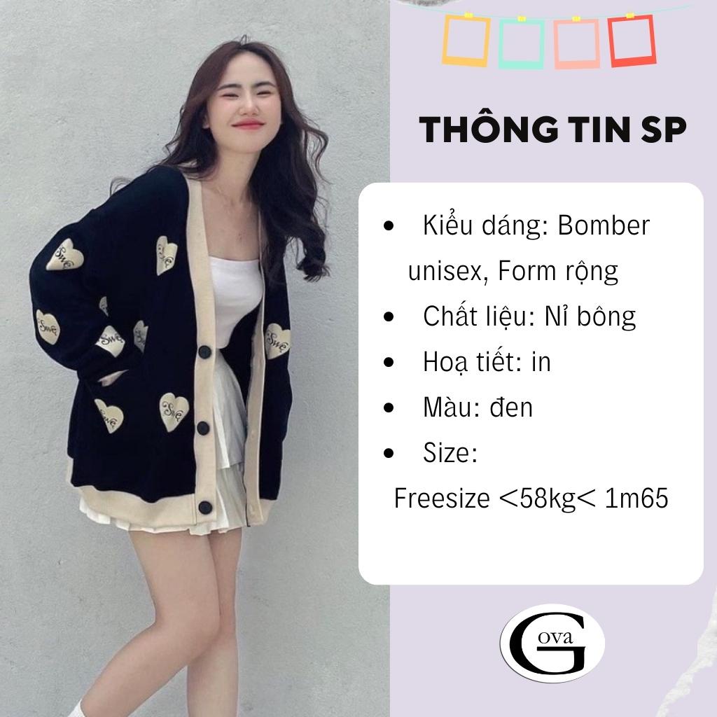 Áo khoác nỉ Cardigan SWE Ulzzang form rộng Unisex bông 2 lớp GOVA Mẫu Hot vừa về XƯỞNG SỈ GOVA