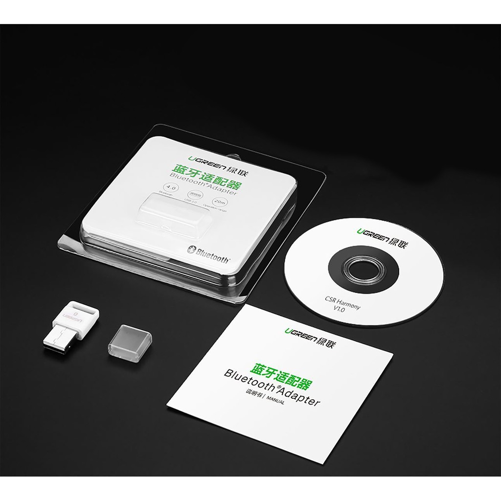 USB Bluetooth 4.0 cho PC và Laptop cao cấp Ugreen 30443 - Hàng Chính Hãng bảo hành 18 tháng