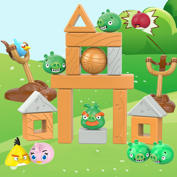 Bộ đồ chơi khối lắp ráp 33 mảnh hình Angry Birds dành cho bé