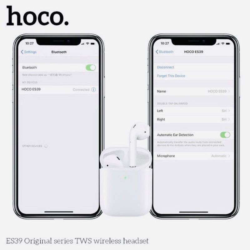 Tai nghe bluetooth Hoco ES39 phiên bản đặc biệt hỗ trợ định vị, đổi tên - Bh 12 tháng