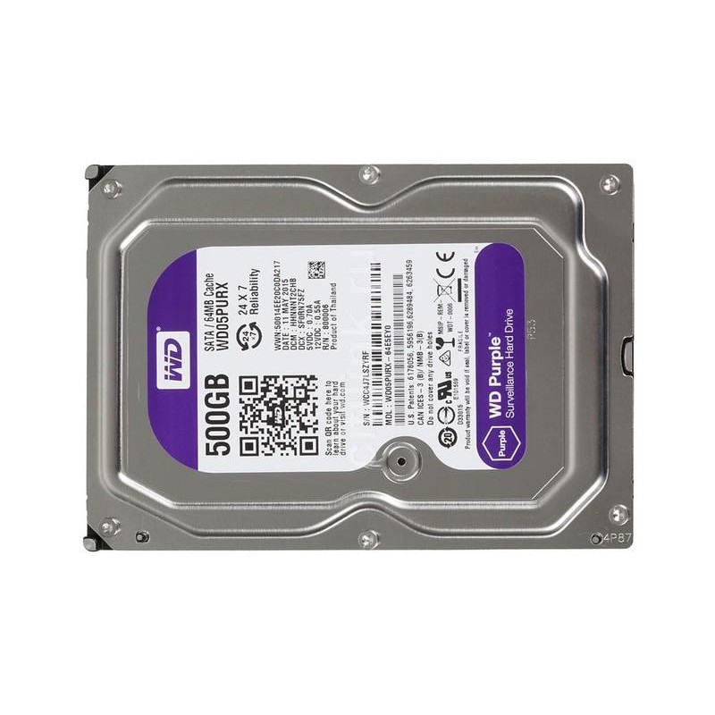 Ổ cứng HDD 500GB Wesstern Tím - Tặng cáp sata 3.0 - Bảo hành 24T- Hàng nhập khẩu tháo máy đồng bộ mới 98% | BigBuy360 - bigbuy360.vn