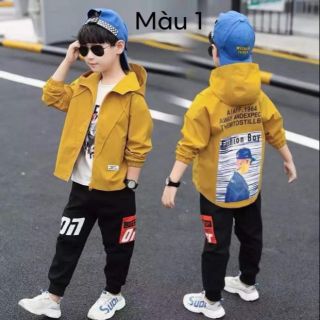 Set áo khoác kèm quần túi hộp bé trai