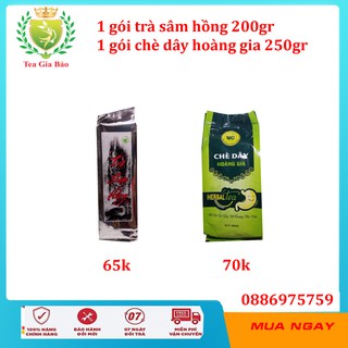 [ COMBO 2 gói ] Trà Sam Hồng 200gr - Chè Dây Cao Bằng 250gr, hỗ trợ dạ dày, bao tử, chống mất ngủ, mỡ máu