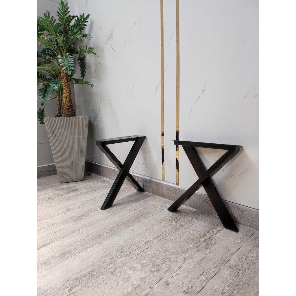 Chân băng ghế sắt sơn tĩnh điện, sắt hộp 2 x 5