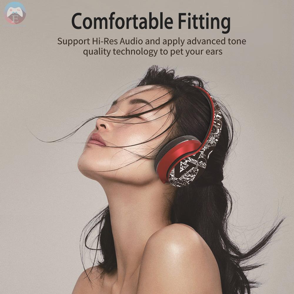 Ê BT 5.0 Wireless Sports Headphones B1 Foldable Adjustable Handsfree Headset 250mAh Rechargeable Battery Wireless Or Wired TF Card Slot USB Charging FM MP3 MP4 Earphones Compatible With Andriod iOS PC And Other BT Devices For All Smartphones
