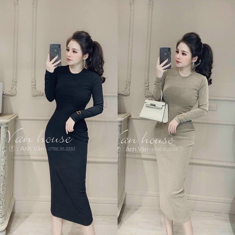 váy body len tăm nhung dày dặn loại 1