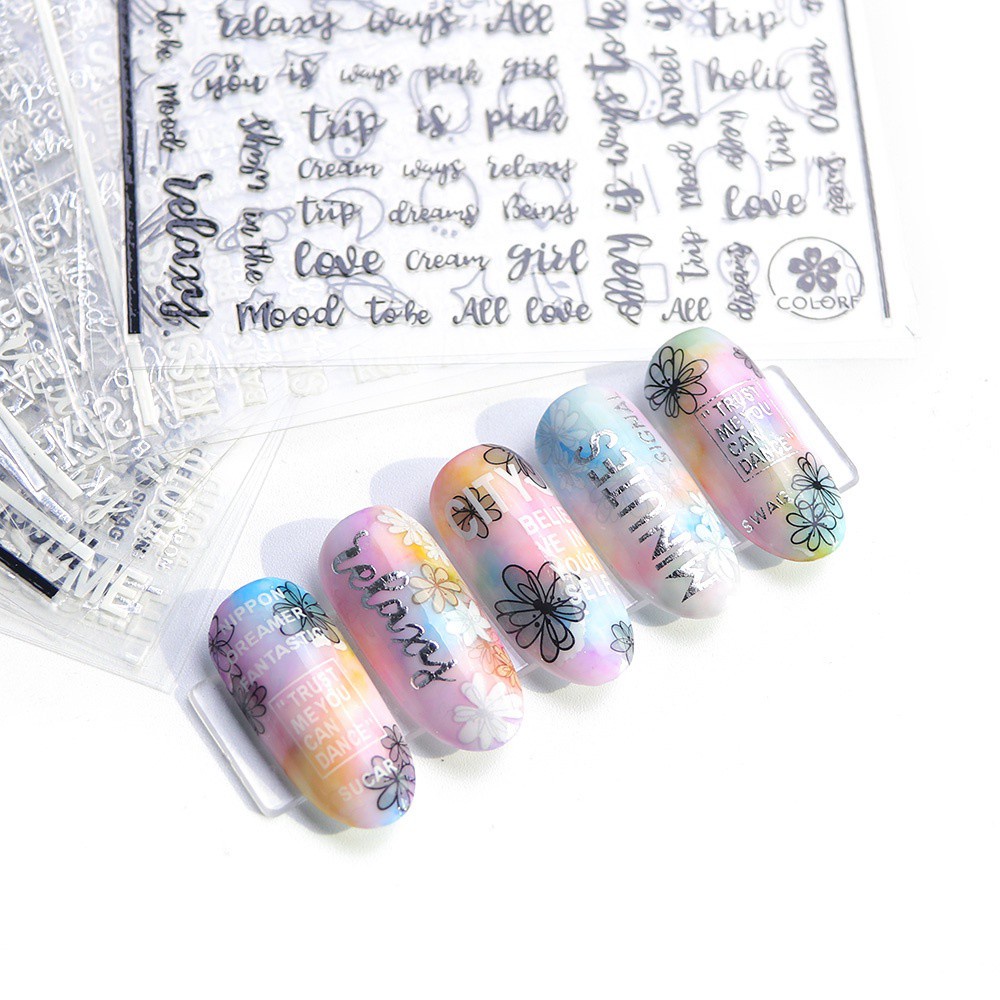 [Hàng mới về] Hình dán trang trí móng tay nghệ thuật 3D