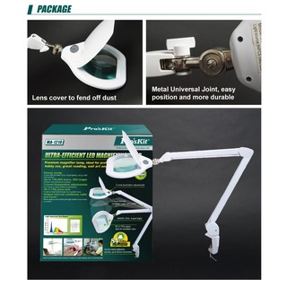 Kính lúp đèn kẹp bàn Pro'skit MA-1219F
