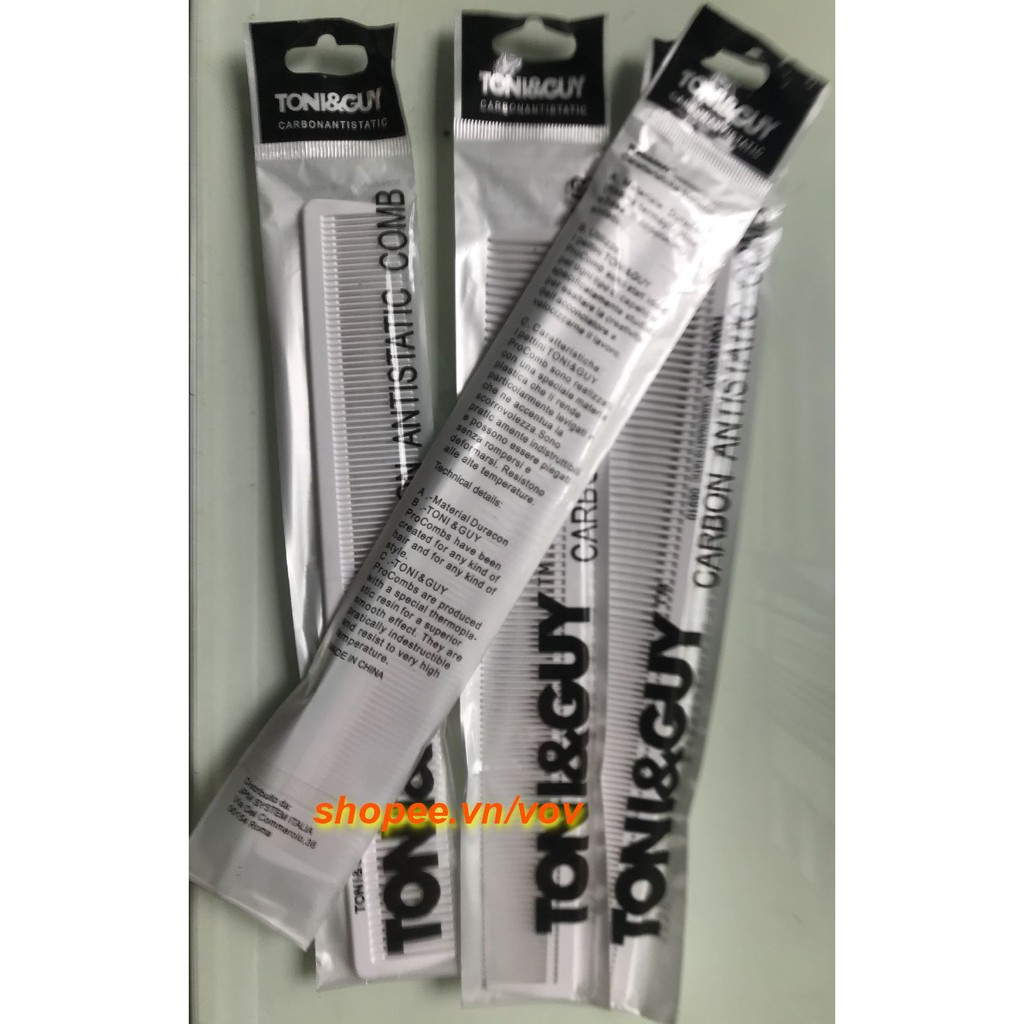 Lược Cắt Tóc Toni&Guy Trắng 06910 Cho Thợ Chuyên Nghiệp Và Người Dùng Tại Nhà