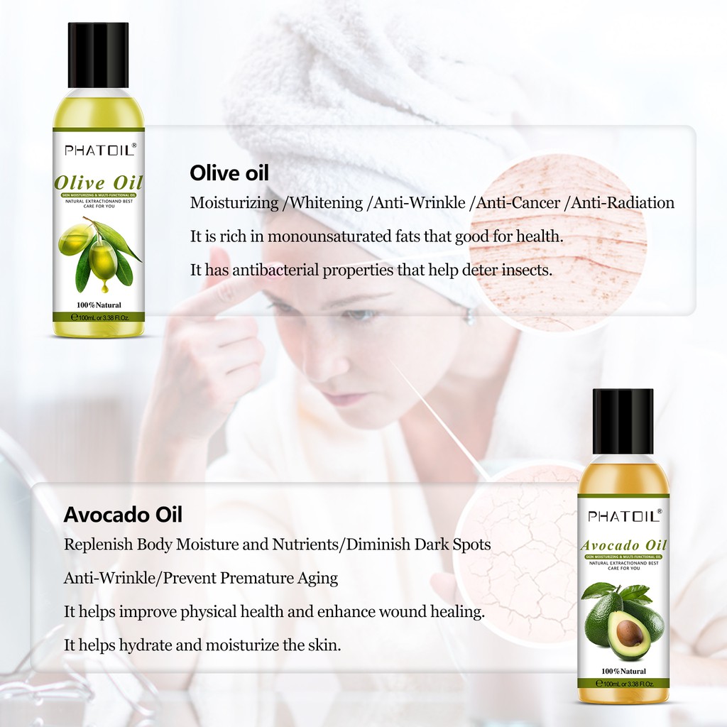 PHATOIL 100ML Jojoba oil Grapeseed oil carrier oil body oil for massage base oil