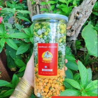 Combo 5 hũ đậu hà lan 3 loại ( 2 mix 5 vị, 2 sầu riêng, 1 phomai)