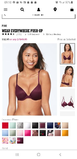 Áo ngực Victoria Secrets dòng Pink Super Push Up