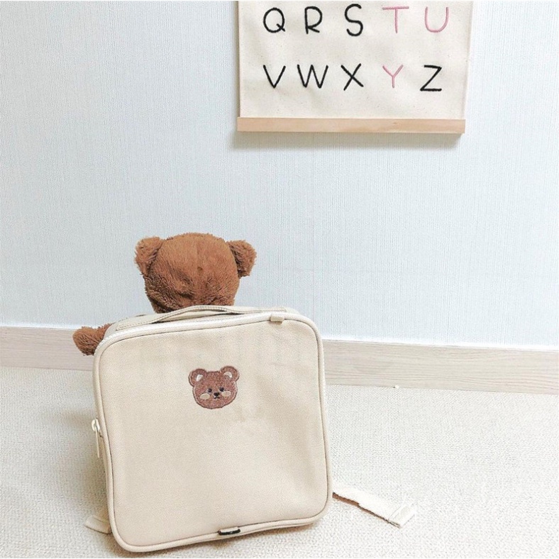 Ba lô gấu thêu nổi Hàn Quốc cho bé B887