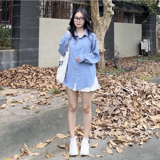 Áo sơ mi lụa trơn ulzzang nhiều màu