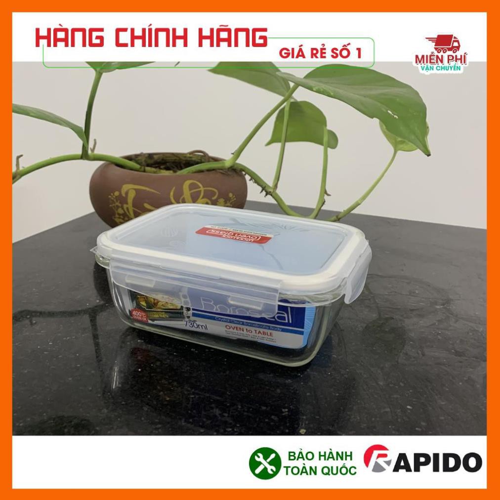 Hộp đựng thức ăn thủy tinh Lock&amp;lock 430ml hình chữ nhật, hộp thủy tinh đựng thức ăn Lock&amp;lock LLG424