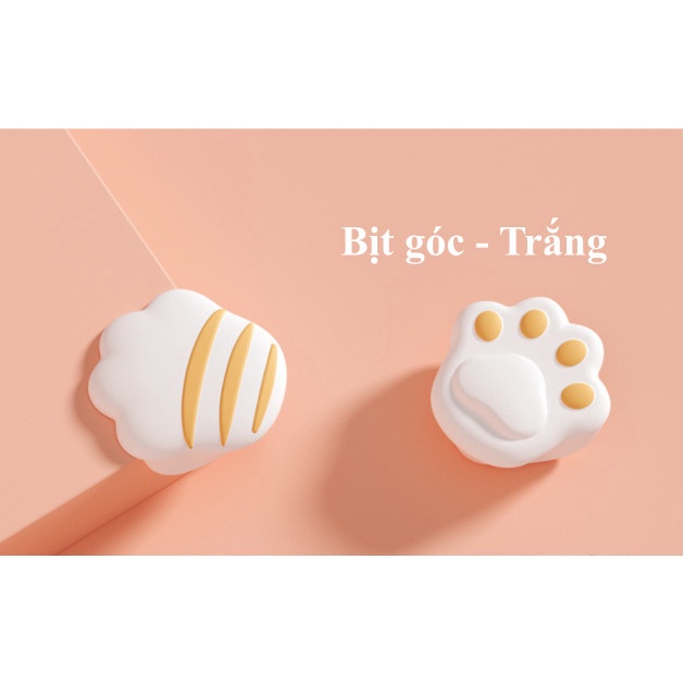 Nút Bọc Góc Bàn Silicon Miếng Dán Bịt Góc Bàn Silicone Hình Chân Mèo Cho Bé