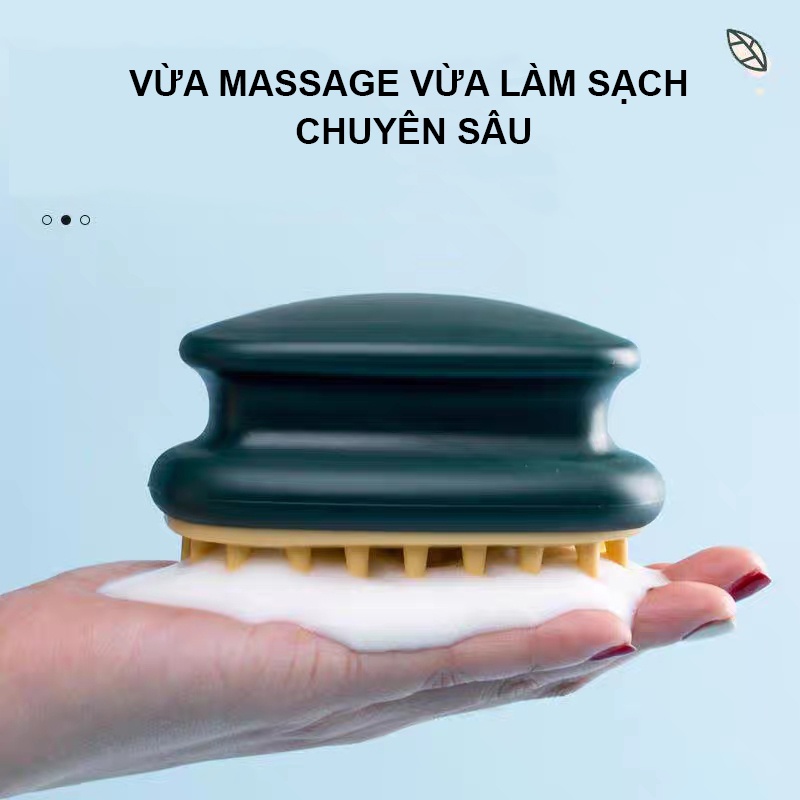 LƯỢC TRÒN GỘI ĐẦU MASSAGE SILICON, LÀM SẠCH SÂU DA ĐẦU, CHỐNG GÀU, MASSAGE NHẸ NHÀNG CHO CẢ NAM VÀ NỮ