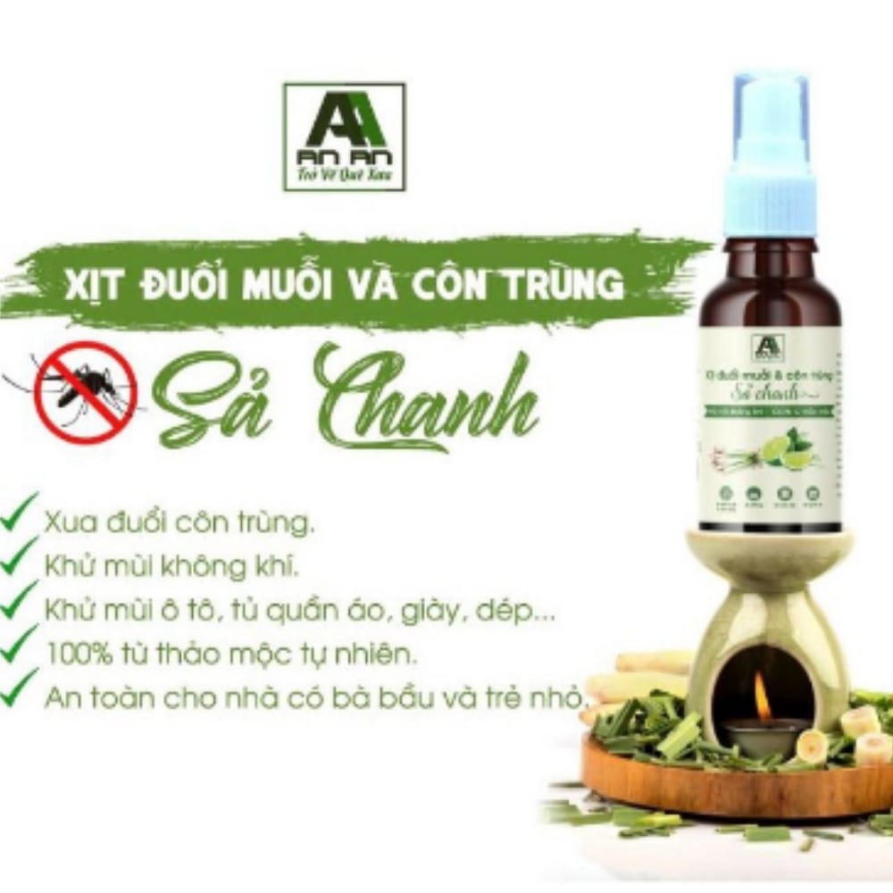 Xịt Thơm Thảo Mộc Bạc Hà Đuổi Côn Trùng Muỗi an toàn cho bé, KHÔNG độc hại, Hóa chất - 50ml- HSD 1 năm -LivEco