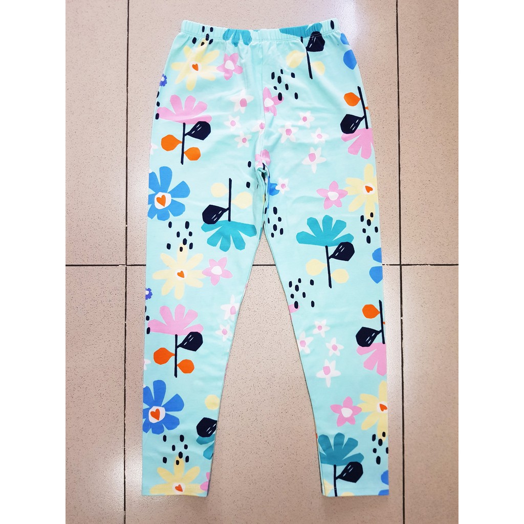 Quần legging dài bé gái in hoa size đại