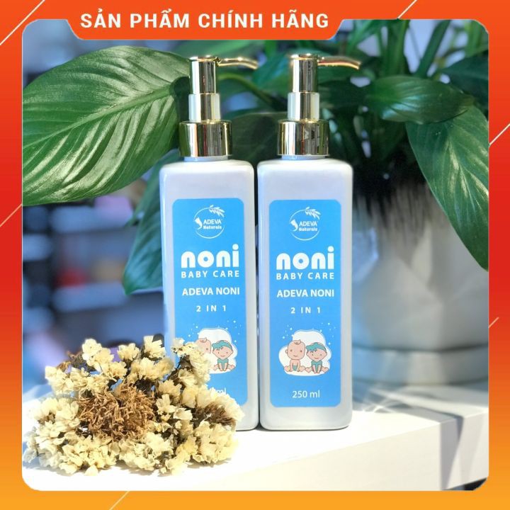 Combo Nước tắm thảo dược cho bé (100 ml và 250 ml) ⚡FREESHIP⚡ Ngăn ngừa rôm sảy cho làn da bé mịn màng - Adeva Noni