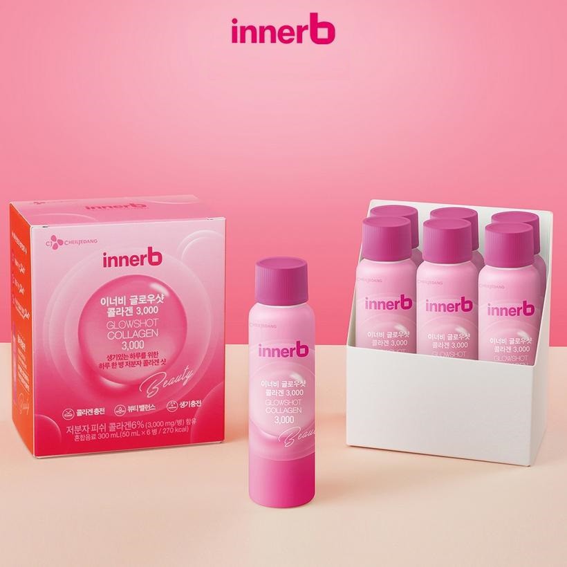 [Mã FMCGMALL - 8% đơn 250K] Nước uống Collagen Vitamin C sáng da InnerB Glowshot 50ml