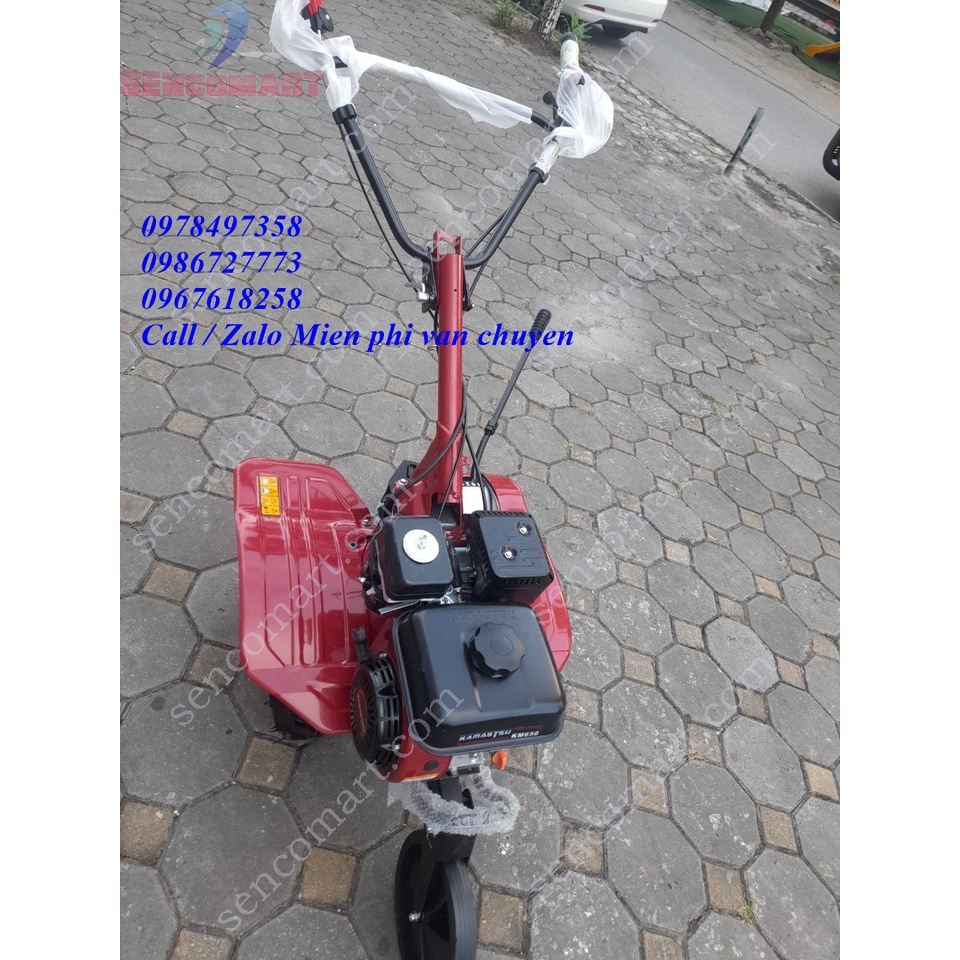 Máy xới đất chạy xăng 6,5hp có thể lắp cày bừa lên luống