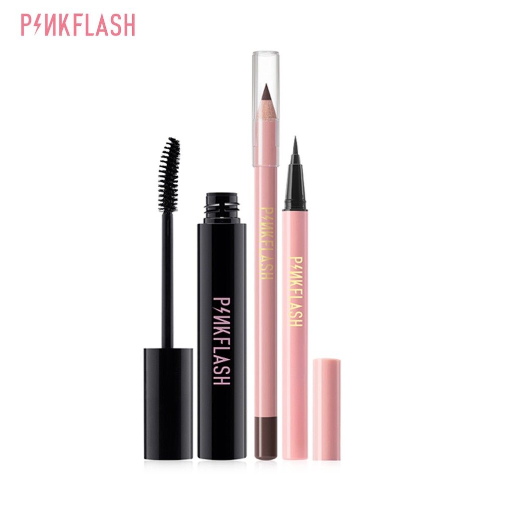 PINKFLASH Bộ trang điểm mắt Với eyeliner mascara chì kẻ mày 3pcs