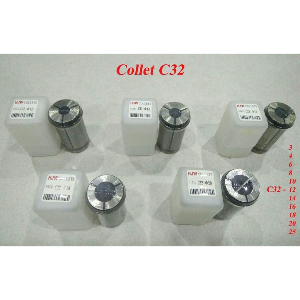 COLLET C32 DÙNG CHO ĐẦU KẸP CNC