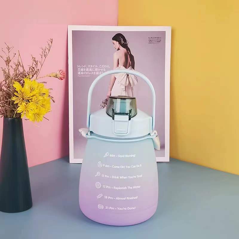 Bình đựng nước uống 1.3Lít - 1.5lít có ống hút kèm dây và quai sách - du lịch mua hè- vpp Diệp Lạc (sỉ/lẻ)
