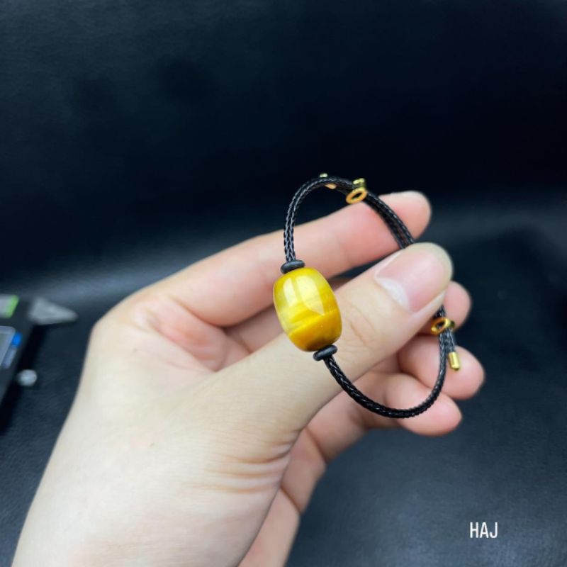 Vòng Tay Lu Thống Đá Mắt Hổ Tâm Vàng ☯ Vòng Tay May Mắn ☯ Cải Vận Tài Lộc May Mắn