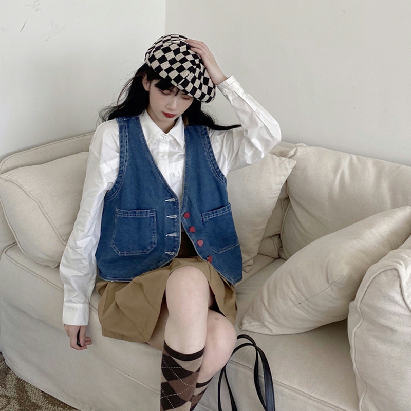 Áo Ghi Lê Denim Phong Cách Cổ Điển Cho Nữ | BigBuy360 - bigbuy360.vn