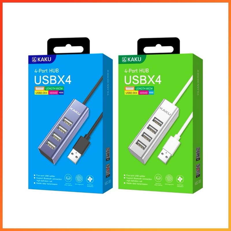 Bộ chia cổng usb,hub chia cổng usb,gồm 4 cổng chia tiện dụng,truyền dữ liệu nhanh chóng,chính hãng Kaku model Ksc 383