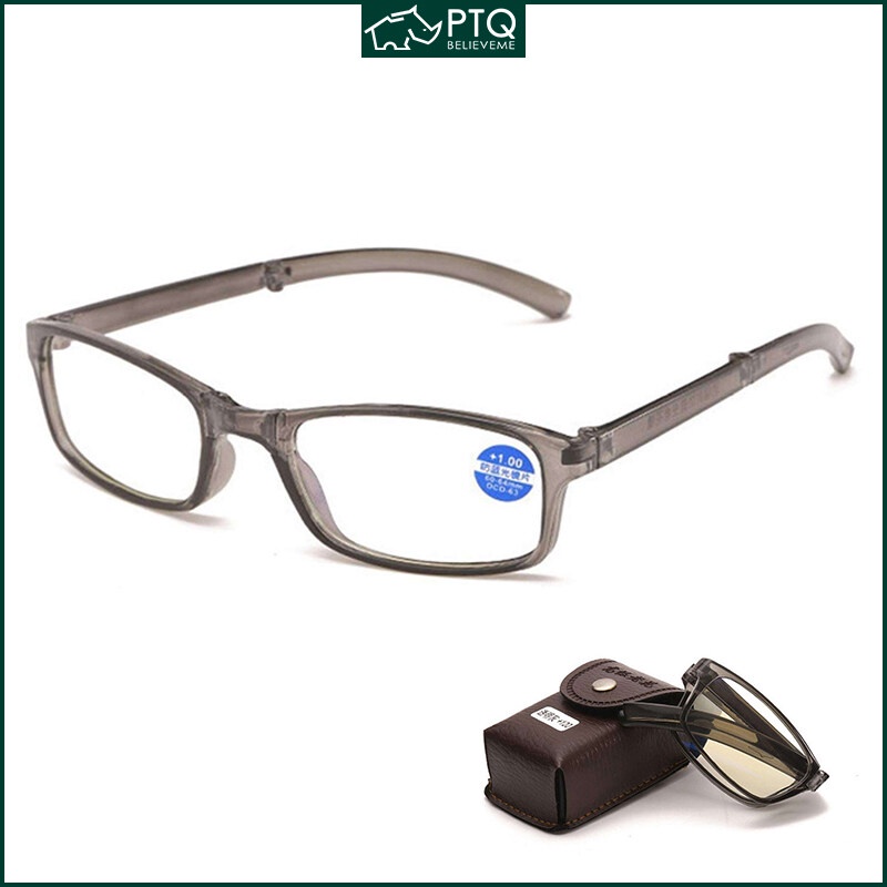 Kính Đọc Sách Gập Lại Được Chống Ánh Sáng Xanh Da Trời + 1.0 + 1.5 + 2.0 + 2.5 + 3.0 + 3.5 + 4.0 Thời Trang Unisex
