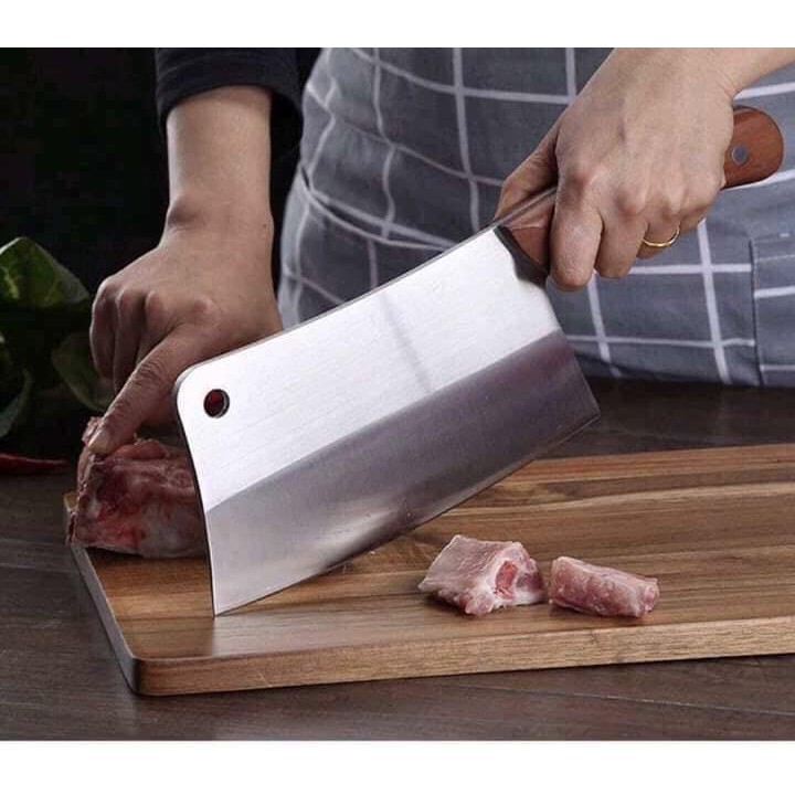 Dao chặt xương thịt chặt gà cao cấp chất liệu thép không gỉ 625 gr