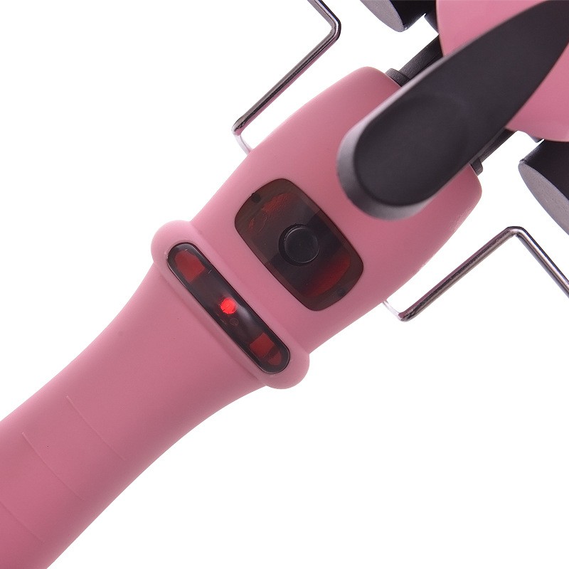 Máy uốn tóc bấm sóng nước kiểu Hàn Quốc 3 trục (32mm trục lớn- Màu hồng)