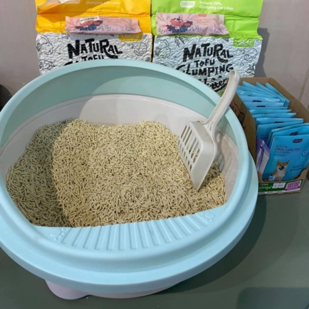 Cát đậu nành Cature Naturel Tofu Clumping Cat Litter siêu thấm hút, khử mùi tốt, có thể xả bồn cầu- Thaivucattery