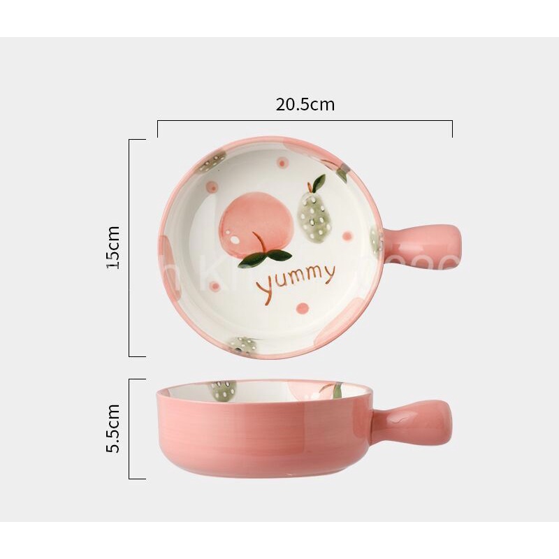 Chén Dĩa Sứ Bát Ăn Cơm Đĩa Sứ Decor trang trí đồ ăn, đựng salat xinh yêu chảo béo hoa quả cực đẹp
