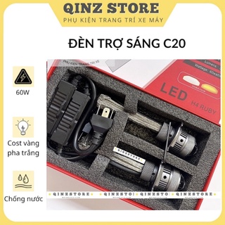 Đèn pha xe máy ruby 60w, đèn trợ sáng xe máy siêu sáng qinzstore