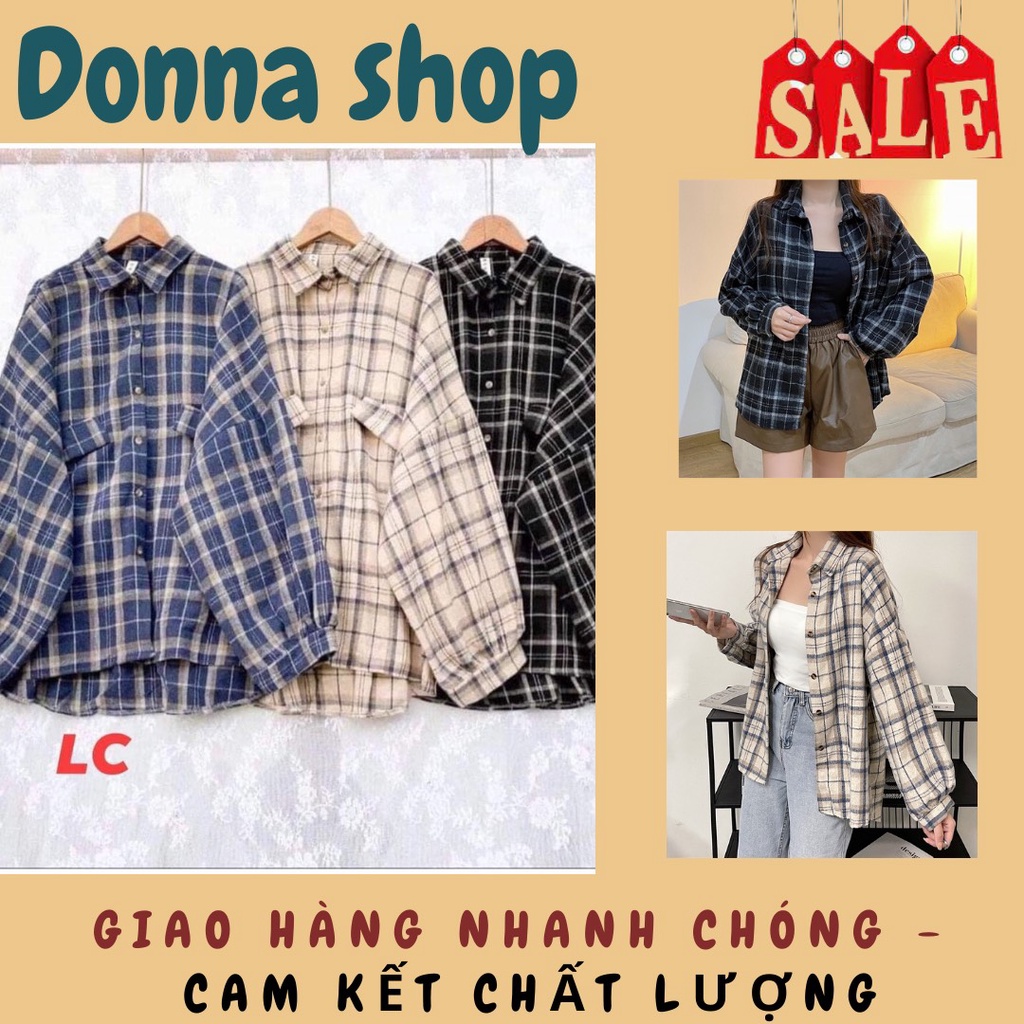 Áo Sơ Mi Nam Nữ Dài Tay Form Rộng Kẻ Sọc Caro Cổ Bẻ Unisex Oversize E'mer Phong Cách Hàn Quốc