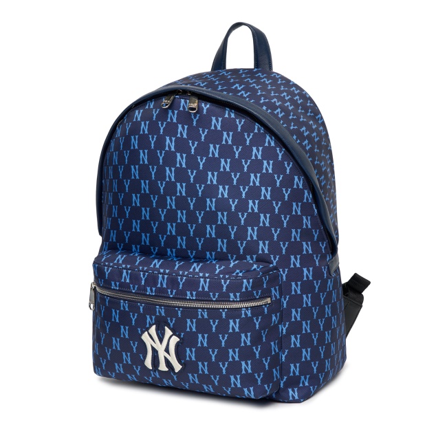 Balo MLB Chính Hãng FREESHIP MLB Monogram Backpack New York Yankees Màu Navy [3ABKM012N-50NYL] - Simple Sneaker