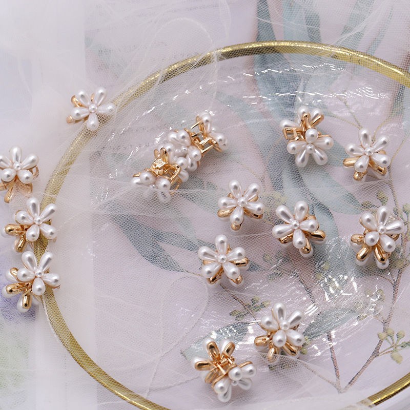 Kẹp Tóc Đính Hoa Và Ngọc Trai Nhân Tạo Xinh Xắn Cho Nữ